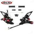 thumbnail image 2 of Arashi (Version 2.0) Rearsets for Suzuki GSX-R 600 750 2006 - 2010 2007 2008 2009 Motorcycle Accessories Adjustable Footrests Foot Peg Rear Sets GSXR600 GSXR750 K6 K7 K8 Black, 2 of 7