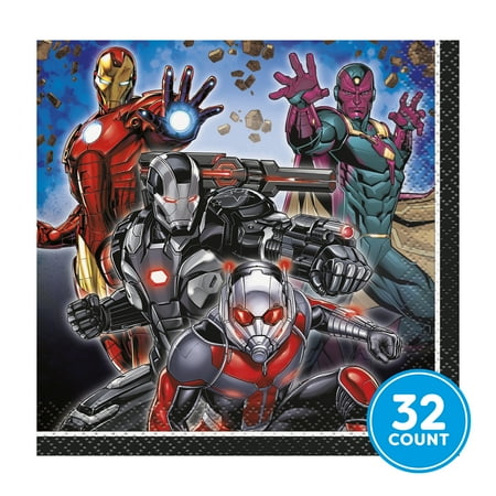 Marvel Avengers Paper Beverage Napkins, 5in, 32ct