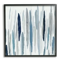 Stupell Industries Abstract Thick Brush Blue Grey Paint Drip ,24 x 24, Design by Sn Jill