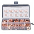 thumbnail image 1 of Lefu 200pcs Diesel Injector Copper Seal Washer Installation Set for Plant Marine etc, 1 of 8