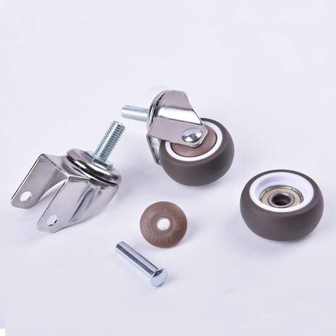 Gamvdout Plate Casters Office Chair Swivel Caster Wheelsx15mm Threaded Stem Bolt Caster Replacement Universal Castors Wheels for Furniture Small Moving Caster Wheels Trolley Wheels Castors 5Pcs (Blue