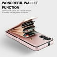 thumbnail image 3 of Wallet Case for Samsung Galaxy A13 5G, Vintage Premium PU Leather Ultra Slim Case with Card Holder, Protective Anti-drop Magnetic Clasp Phone Case for Samsung Galaxy A13 5G, Rosegold, 3 of 7