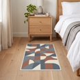 thumbnail image 3 of ODIKA 2'x3' Ultra-Soft Accent Mat, Front Door Minimalist Contemporary Muted Tonal Segments Bedside None Washable, Bare feet friendly, Easy Care Indoor rug for Bedside, Footrest, 3 of 7