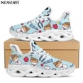 thumbnail image 1 of Zapatillas de deporte con cordones y estampado de flores de mandala para mujer, zapatos de plataforma con cordones y diseño de libélula, para correr, 1 of 6