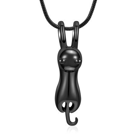 Cat Pet Cremation Jewelry for Ashes Memorial Ash Jewelry Keepsake Cat Urn Pendants for Animal Ashes Necklace