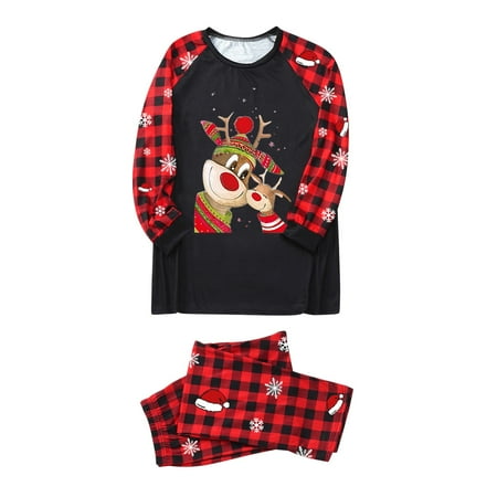 

Aompmsdx Parent Child Man Dad Outfit Merry Christmas Letter Plaid Print Cute Cozy Parent Child Plaid Long Sleeved Trousers Pajama Setfamily Christmas Pajamas