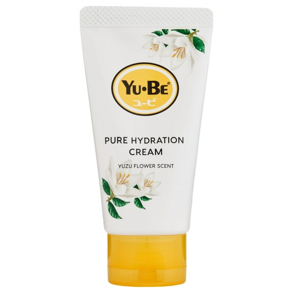 Yu-Be Yuzu Pure Hydration Cream: Body & Hand Lotion - Vegan Skin Care Cream for Sensitive & Dry Skin - Soothing Yuzu Flower Extract - Day & Night Moisturizer- Cracked Heels Repair -1.35 Fl Oz