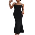 thumbnail image 1 of POINTERTECK Stylish Solid Color Lace Trim Bodycon Long Dress for Women, 1 of 9
