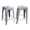 Blue, variant on Offex Loft 24"H Stackable Metal Bar Stool with X Brace Support Silver - Set of 2