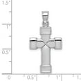 thumbnail image 3 of Sterling Silver Rhodium-plated Hollow Reversible Cross Pendant, 3 of 3