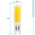 thumbnail image 5 of Luxrite G9 LED Bulb Dimmable 4.5W, 50 Watt Equivalent, 2700K Warm White, 450LM, Glass G9 Bi Pin Base, ETL 10 Pack, 5 of 6