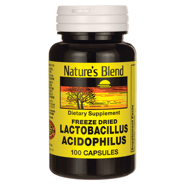 Nature's Blend Freeze Dried Lactobacillin Acidophilus Capsules, 100 Count