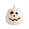 thumbnail image 2 of Handcrafted Halloween Lighted Pumpkin Decor, Jack-O'-Lantern with Cutout Details and String Lights for Tabletop, Shelf, Mantel & Home Display, 2 of 7