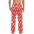 thumbnail image 4 of FORMRS Mens Pajama Pants with Pockets Sleepwear Lounge Bottoms Sizes S-2XL, Orange Christmas Ornaments Pattern, 4 of 7
