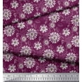 thumbnail image 2 of Soimoi Polyester Crepe Fabric Artistic Floral Print Sewing Fabric Yard 42 Inch Wide, 2 of 3