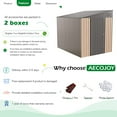 thumbnail image 2 of YODOLLA 8' x 6' Outdoor Storage Side Shed Metal Attached Lean-to Shed Galvanized Storage Building for Backyard in Brown, 2 of 7