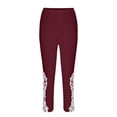 thumbnail image 4 of Karight Women Lace Crochet Floral Casual Pant Capri Cropped Legging, 4 of 5