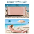 thumbnail image 4 of Casa Platino Cotton Beach Towel 2 Piece Towels Oversized 39"x71" Pool Absorbent Extra Large Quick Dry Sand Travel Towel - Quartz Pink, 4 of 9