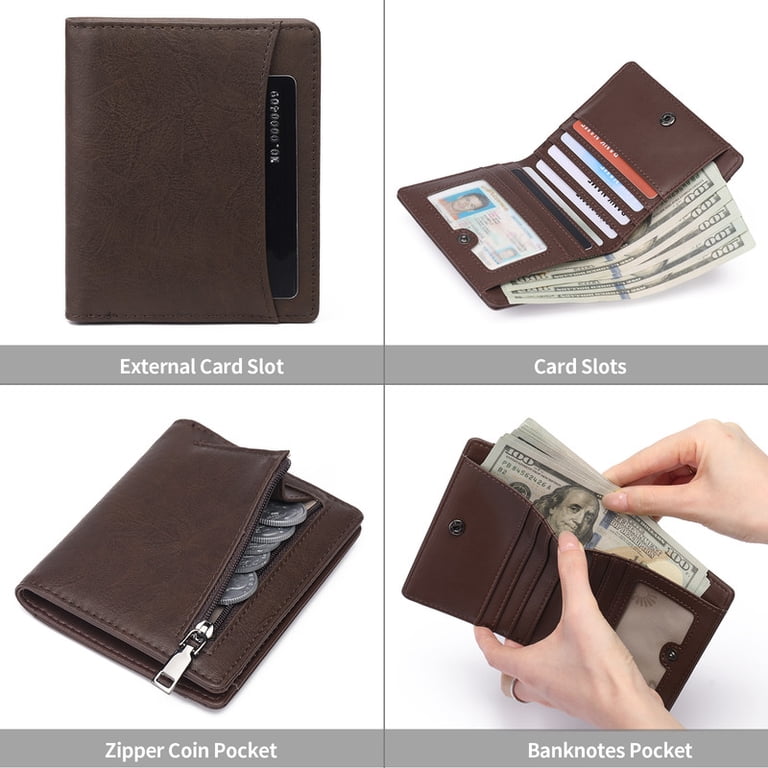 GAEKEAO Men's Slim Bifold Leather Wallet, RFID Blocking photo 8