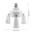thumbnail image 2 of EXHUMKY Light Converter Bulb Base Adapter Converter White Plastic 1Set, 2 of 8