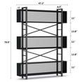 thumbnail image 7 of Tribesigns 5-Shelf Bookshelf with Metal Wire, Modern Industrial Bookcase Display Shelf Storage Organizer with Metal Frame for Home Office, 47.2 L x 9.4 D x 71 H (Black), 7 of 7