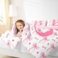 thumbnail image 4 of Homewish Initial Letter B Full Size Comforter Sets,Kawaii Bow Ribbon Bedding Comforter Set,Pink Heart Print Bedding Sets For Girl,Breathable Bedroom Decoration Reversible,3-Piece, 4 of 8