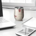 thumbnail image 3 of Floral 12oz Stainless Steel Insulated Wine Tumbler with Lid and Straw – Double Wall Vacuum Mug for Hot & Cold Drinks, 304 Steel Interior, Sweat-Free Design,Thanksgiving,Christmas, Spring,Flower, 3 of 5