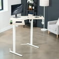 thumbnail image 2 of VIVO Electric 47" x 47" Corner Standing Desk, Light Wood Table Top, White Frame, 2 of 8
