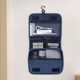 thumbnail image 4 of Organizador de artículos de tocador de viaje Bolsa cosméticos plegable con bolsas internas Estuche de uso doméstico Bolsa de aseo multifunción Organizador para mujeres , Azul Fanmusic Organizador de artículos de tocador de viaje, 4 of 7
