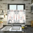 thumbnail image 4 of Yayeee Kitchen Curtains Tier Pair Light Filtering 27"x36" Rod Pocket Short Cafe Window Panel, Cute Elephant, 4 of 7