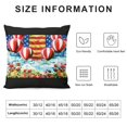thumbnail image 5 of Orinice American Flag Balloons Americo Makk Graphic Decorative Throw Pillow Cover for Home Couch Living Room Bed Sofa - 1PC 22x22in, 5 of 5