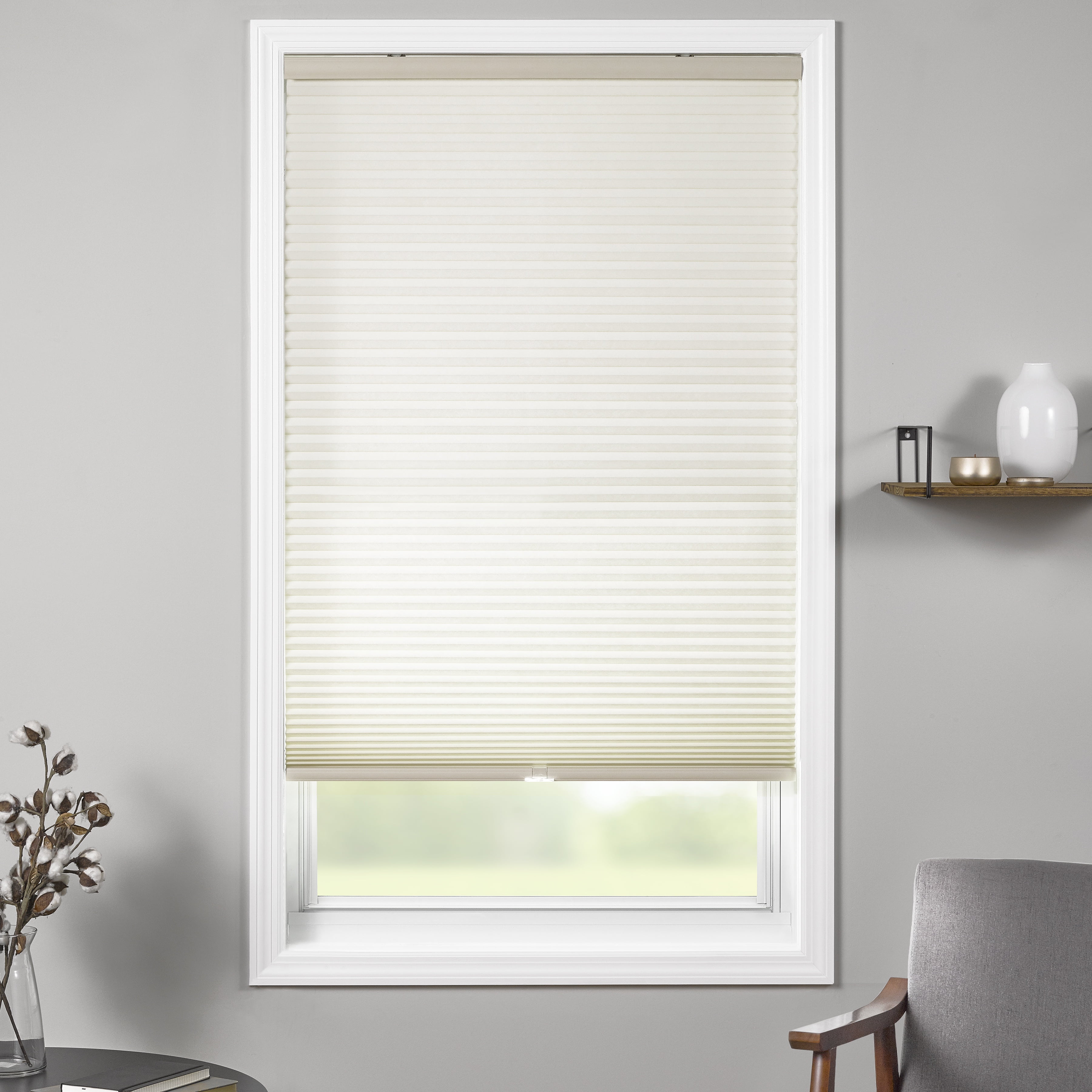 Coverscaped Cellular Shade, Light Filtering Alabaster, 47.25" x 62"