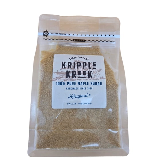 Pure Maple Sugar, 1 lb (16 oz), Kripple Kreek 100% Maple Syrup Granulated Sugar Substitute, Natural Sweetener for Baking & Coffee