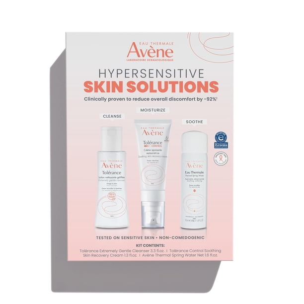 Kit de inicio Avène Hypersensible Skin con crema, limpiador y aerosol