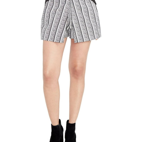 Rachel Rachel Roy Womens Printed Flat Front Casual Shorts B/W 0