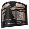 thumbnail image 2 of Meyda Tiffany 23829 Sailboat 10" Tall Wall Sconce - Black, 2 of 4