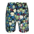 thumbnail image 4 of Alien Invader Zim Gir Men's Beach Shorts Swim Trunks Casual Quick Dry Board Shorts Swimwear with Mesh Lined and Pockets, 4 of 8