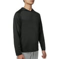 thumbnail image 6 of Long Sleeve Shirts for Men Casual Hooded Raglan T-Shirt Solid V Neck Pullover Top UPF 50 Rashguard Outdoor Quick Dry Athletic Sports T Shirts, up Size S-XXXL, 6 of 8