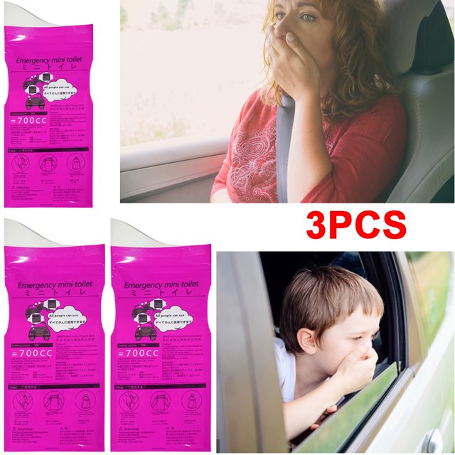 Orina para Coche 700 Ml Bolsas Desechables Portátiles para Mear para Atascos Tráfico (rosa)