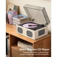 thumbnail image 3 of Reproductor portátil Retro de CD MANGOSTAN con Bluetooth y Parlantes, 3 of 9