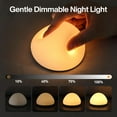 thumbnail image 3 of Baby Night Light for Nursery, Soft Silicone Tap Control Night Lamp with 8 Color Changing, Stepless Dimming, Rechargeable Portable Night Light for Kids, 1H-Timer, Warm Light for Breastfeeding, 3 of 4