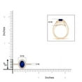 thumbnail image 4 of ANGARA Natural Oval Blue Sapphire Halo Ring with Diamond Accents in 14K Rose Gold for Women (Size-6x4mm) | September Birthstone, Anniversary, Jewelry Gift for Women | Natural Blue Sapphire Ring, 4 of 9