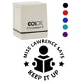 thumbnail image 1 of Printtoo Personalized Teachers Stamp Keep It Up Teachers Name Self-Inking Rubber Stamp Encouraging Message For Students Classroom & Homework Supplies,Black - 30 x 30 mm, 1 of 6