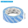thumbnail image 2 of Uxcell Washi Tape 0.59 Inch x 10.93 Yards, 2 Roll Self Adhesive Stripes Pattern Sticker Light Blue, 2 of 6