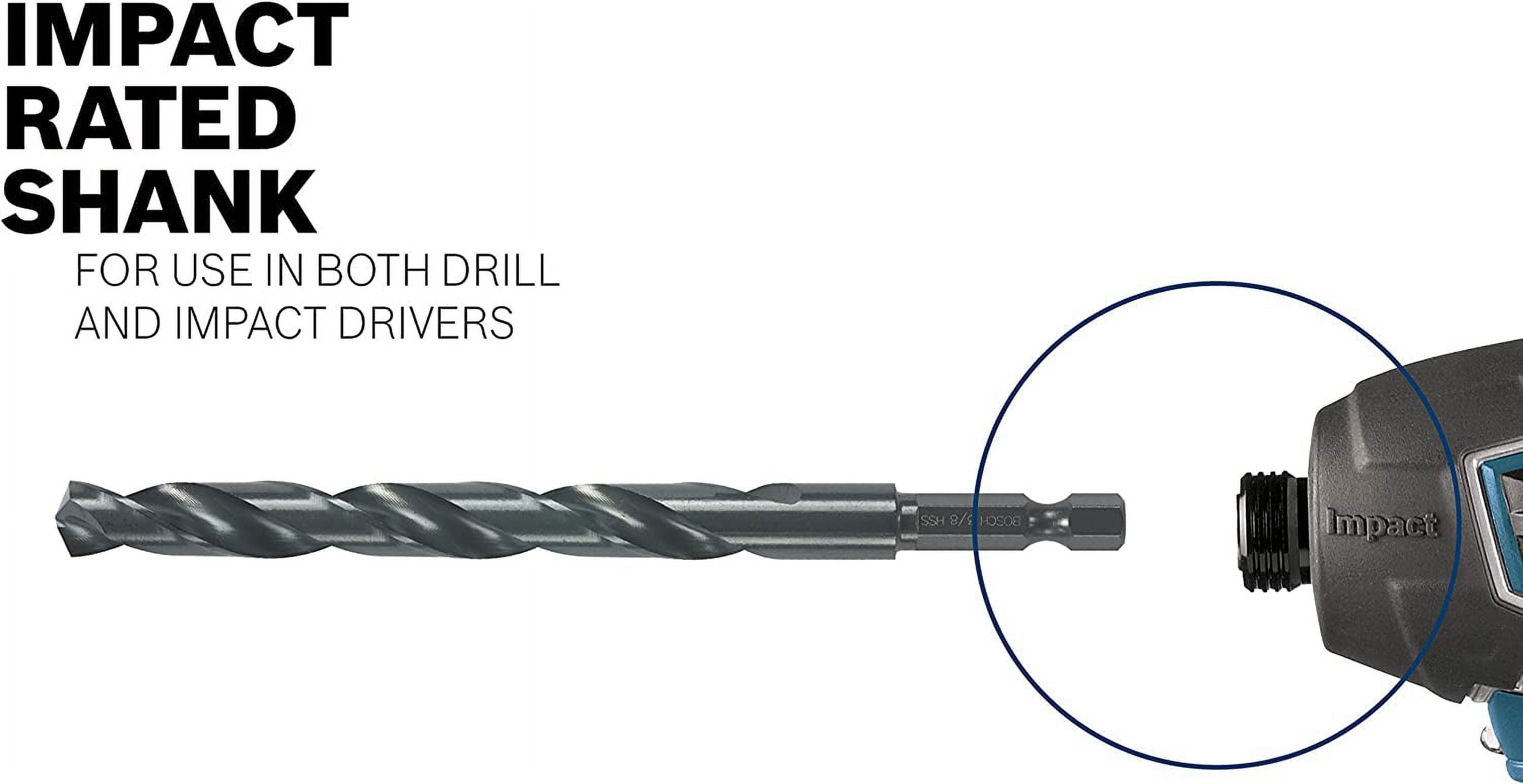 FRKSMD-BOSCH BL2135IM 1/8 In. x 2-3/4 In. Impact Tough Black Oxide Drill Bit (Pack of 2)