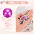 thumbnail image 2 of Uxcell 500Pcs Pearls No Holes, 8mm ABS Round Faux Pearl Beads Vase Fillers for Crafting DIY Jewelry Making Filling Home Party Decorations Wedding Centerpieces, Purple Red, 2 of 6