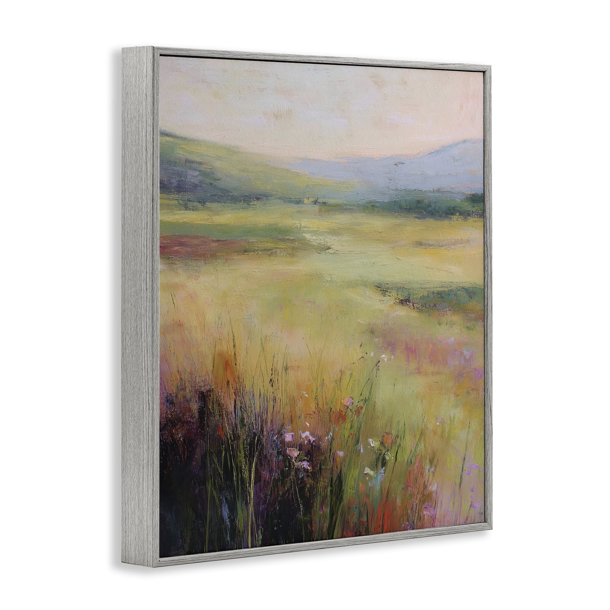 Stupell Industries Green Valley View Gray Framed Giclee Art, design by Svetlana Aleynikova