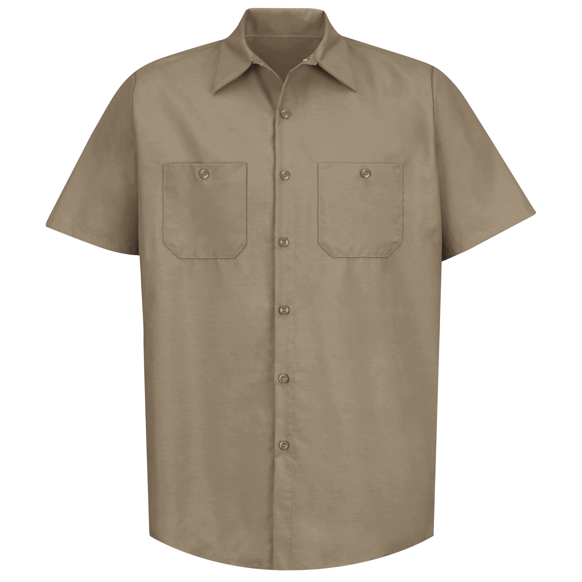 Red Kap Men's Industrial Work Shirt, Short Sleeve, Wrinkle