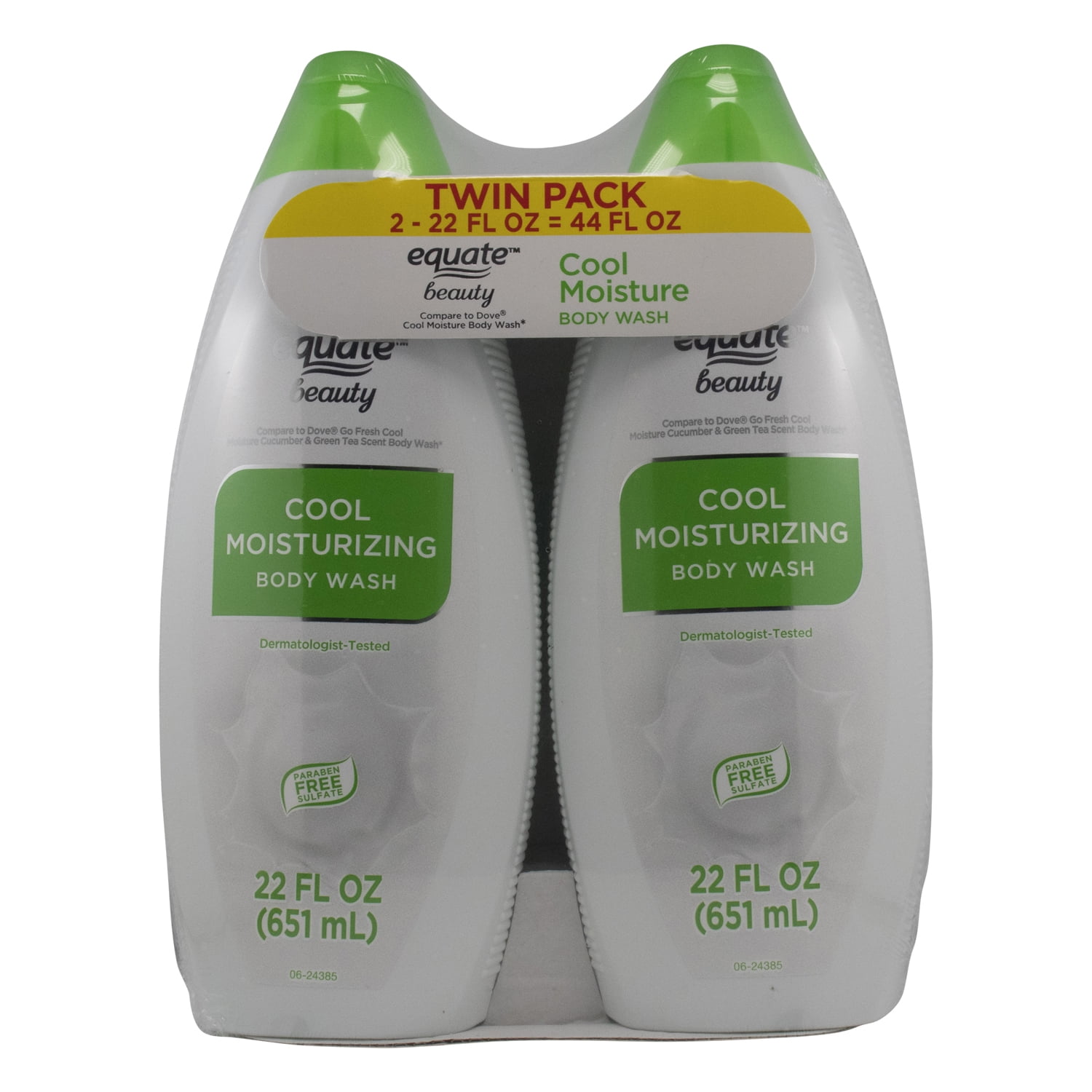 Equate Beauty Cool Moisture Body Wash, 44 fl oz