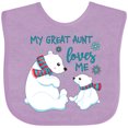 thumbnail image 3 of Inktastic My Great Aunt Loves Me Cute Polar Bears Boys or Girls Baby Bib, 3 of 4